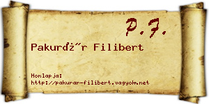 Pakurár Filibert névjegykártya